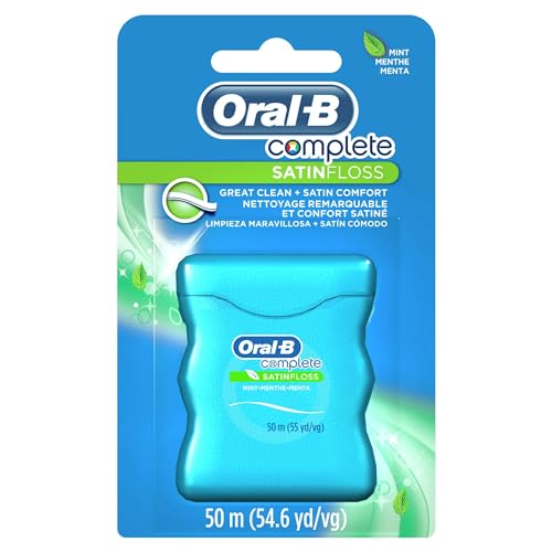 Dental Floss Satin Mint 54 Yards Pack of 6 - Comfortable Flossing & Fresh Breath