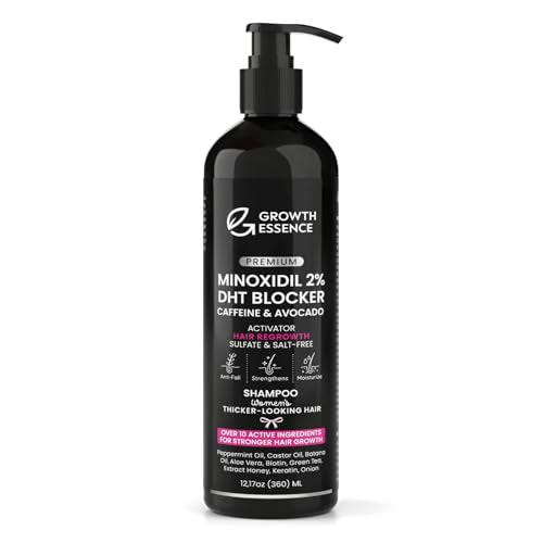 Women’s Minoxidil 2% Hair Regrowth Shampoo with Biotin & Caffeine – Strengthening Hair Treatment