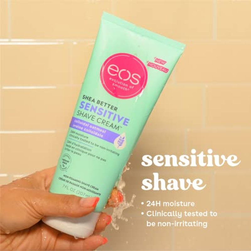 eos Shea Better Sensitive Skin Women's Shave Cream- Fragrance-Free of 7 oz containers,(Pack of 4)