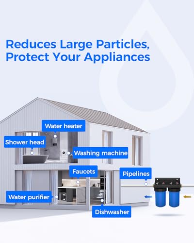 Waterdrop Whole House Water Filter for Iron & Manganese Reduction - 2 Pack - Compatible with WHF21-FG