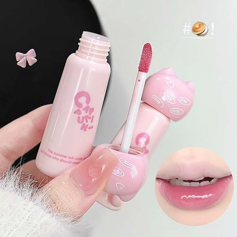 4 Colors Jelly Glossy Lip Gloss Set,Long Lasting Moisturizing Tinted Lip Balm,Plumping Water Lip Glaze, Mirror Hydrating Liquid Lipsticks Brighten Lipstick