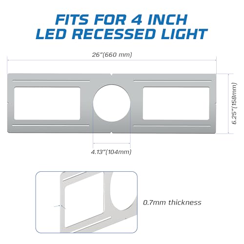 24 Pack 4 Inch LED Recessed Downlight Mounting Plates - Ceiling Fixture Brackets