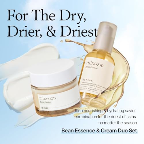 Mixsoon Bean Essence Glass Skin Serum 50ml - Gentle Exfoliating Hydrating Face Essence with Fermented Beans