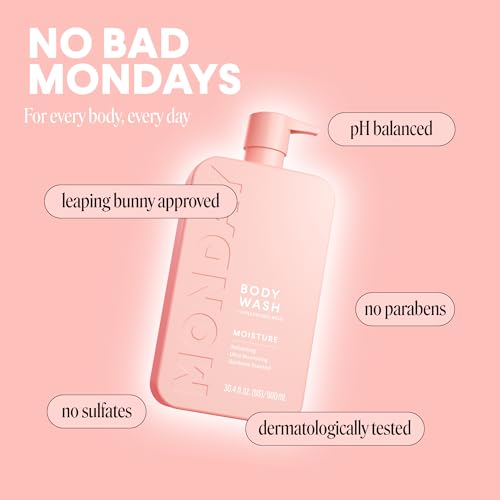 MONDAY HAIRCARE MOISTURE Body Wash with Hyaluronic Acid, Shea Butter, Coconut Oil & Grapefruit Extract for Normal to Dry Skin 900 mL (Dual Pack)