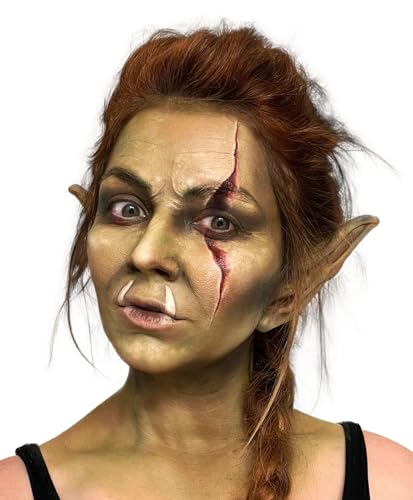 Graftobian Orc & Goblin Makeup Kit with Latex Ears & Professional Face Paint