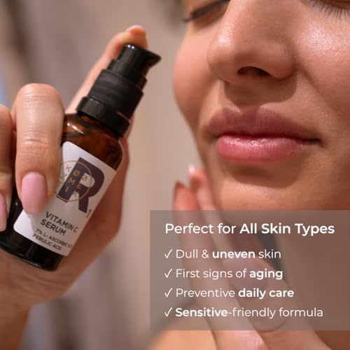 Vitamin C Face Serum with Ferulic Acid - Brightening Anti-Aging Skin Care - R 1 Variant