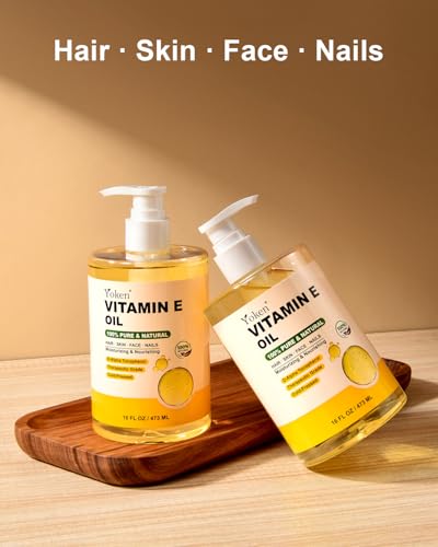 Vitamin E Oil for Skin 16 Oz - Organic Face & Body Moisturizer - Cold Pressed & Cruelty-Free - Pack of 1