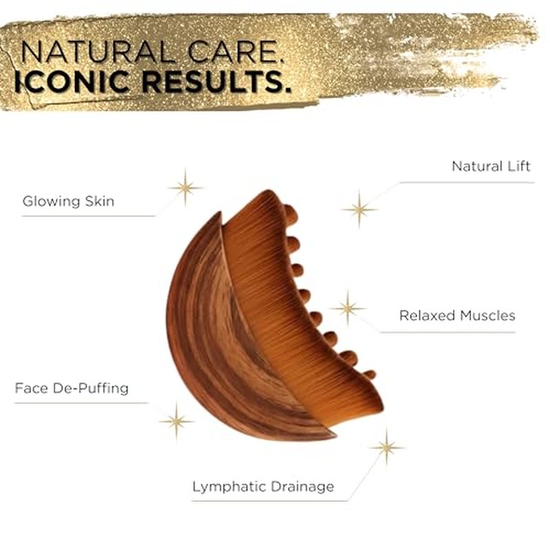 ICON Lymphatic Contour Brush for Face, Face Sculpting Tool for Lymphatic Drainage, Ultra Soft Bristles, Dry Brush, Helps Reduce Look of Puffiness (2 Pack)