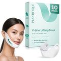 Plantifique V-Line Chin Lifting Mask 10 Pack - Double Chin Reducer for Contoured Jawline