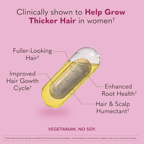 Hair Growth Duo Capsules - Plant-Based, Clinically Studied for Thicker Hair - 30 Count
