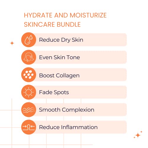 Vitamin C Serum & Face Cream Bundle for Hydrating & Anti-Aging Skin Care