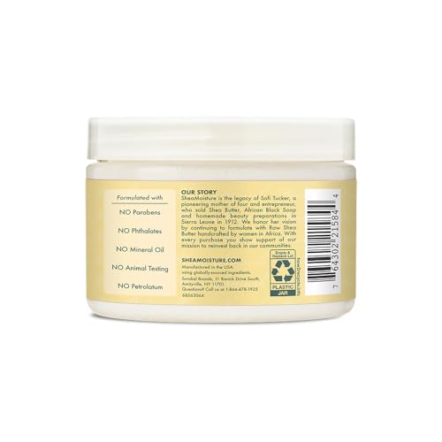 SheaMoisture Body Moisturizer For Dry Skin 100% Extra Virgin Coconut Oil Nourishing Hydration Soften And Restore Skin And Hair 14.5 oz & Jamaican Black Castor Oil Leave In Conditioner