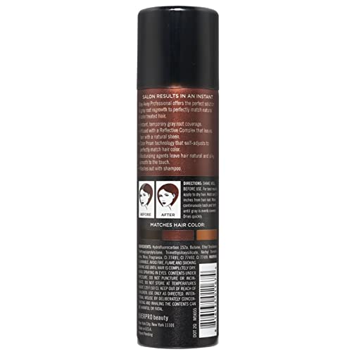 Gray Away Professional Temporary Root Concealer Touchup Spray, Dark Brown 2 oz