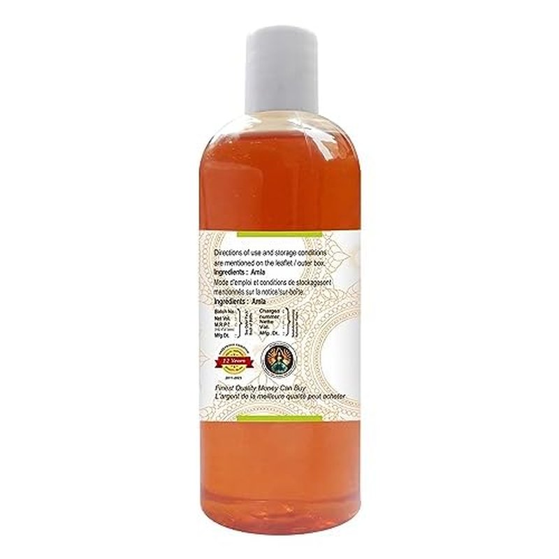 Greenwood Essential Amla Oil (Emblica officinalis) | Infused | Pure | Non-Sticky | Lightweight | For Hair Care Routines | Men & Women | Traditional Use | Natural | 200ml (6.76 oz)