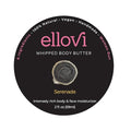 Ellovi All-Natural Luxuriously Whipped Body Butter - Serenade - 100% Nut Free - Made With Just 6 Vegan Ingredients - Ultra-Rich 100% Plant-Based Moisturizer For Naturally Healthy Skin (2 fl. oz/59ml)