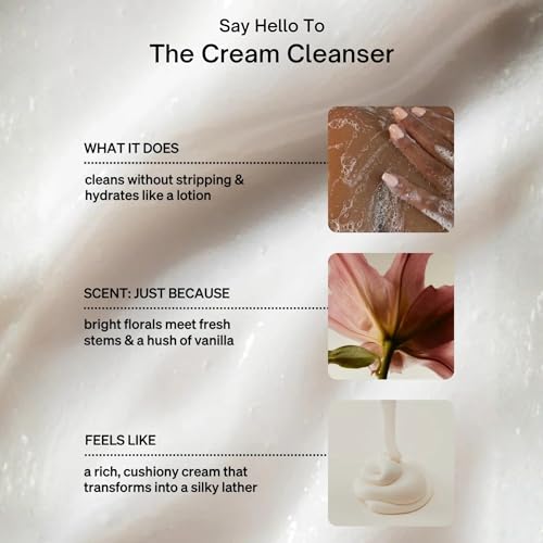 Loved01 Gentle Cream Cleanser for Face & Body - Fresh Floral 6 Fl Oz Pack of 2