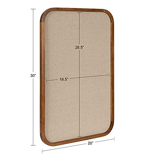 Kate and Laurel Hutton Rustic Brown Wall Pinboard 20x30 - Transitional Wall Organizer
