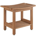 Heavy Duty Shower Bench - Brown Waterproof Poly Lumber Seat, 500 LB Capacity