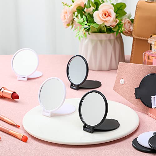 150 Pack Compact Pocket Mirrors Bulk Round Makeup Mirrors Black & White