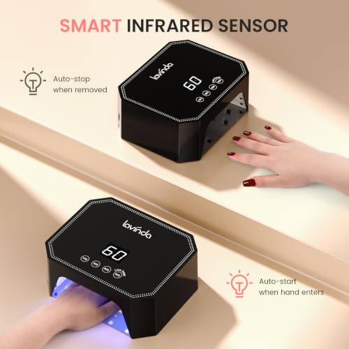 UV LED Nail Lamp 54W for Gel Polish & Nails - Black