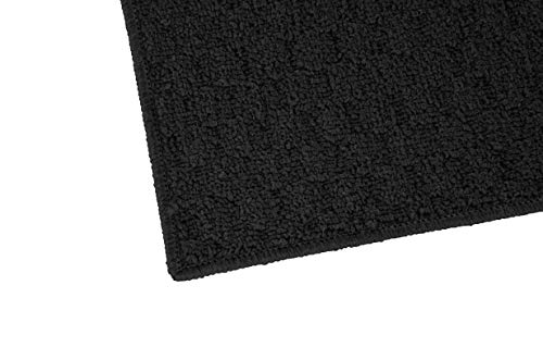 Garland Rug Town Square Black 8x10 Non-Slip Area Rug for Living Rooms & Hallways - Variation of Black / 8' x 10'