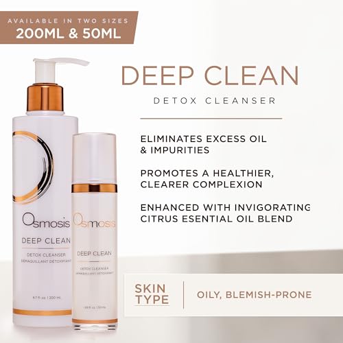 OSMOSIS Deep Clean Purifying Face Wash 1.69 Fl Oz - All Skin Types, Pack of 1