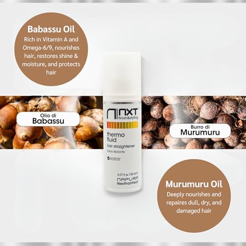 Heat Protectant & Flat Iron Treatment for Hair - Vitamin E, Silkiness, Shine