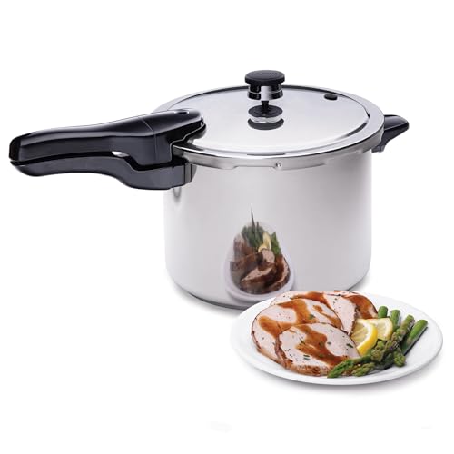 6 Quart Stainless Steel Pressure Cooker - Fast & Easy Cooking