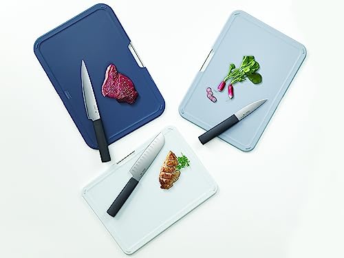 Joseph Joseph Nest 6-Piece Knife & Cutting Board Set with Storage Stand - Gray, 14.4"L