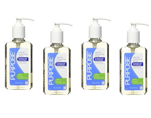 Gentle Daily Facial Cleanser - Soap-Free, Oil-Free & Alcohol-Free Pump Bottle, 6 Fl Oz, Pack of 4