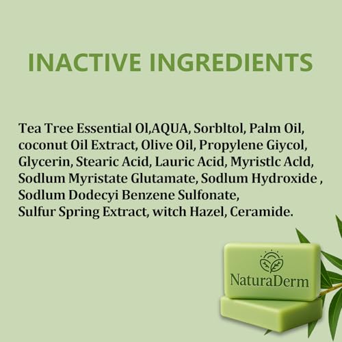 Tea Tree Oil Facial Soap Set - Oil Control & Refreshing for Sensitive Skin - 2pcs