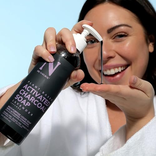 Dr. Natural Activated Charcoal Liquid Body Wash - Lavender, 16 oz, Pack of 2