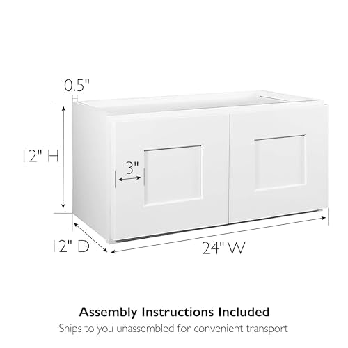 18-Inch White Kitchen Wall Cabinet with Soft-Close Doors - Shaker Style