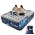 Queen Air Mattress with Built-in Pump - Grey, 18-Inch Raised Bed