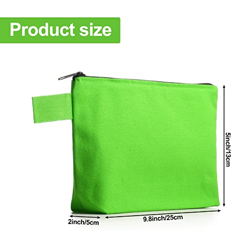 Saintrygo 30 Pcs Canvas Makeup Bags Bulk for Women Cosmetic Bags Small Travel Canvas Zipper Pouch Blank DIY Multipurpose Toiletry Hygiene Pouch for Women Purse Pencil Case(Classic,9.8 x 5 x 2 Inch)