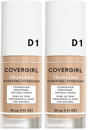 COVERGIRL truBlend Liquid Foundation Creamy Beige D1 - Pack of 2, 1 oz Each