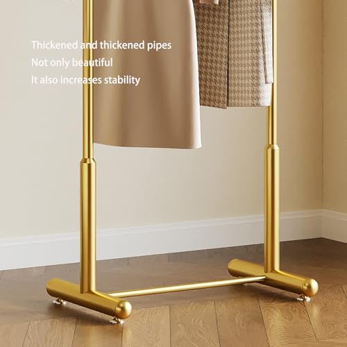 HAZHEYE Gold Modern Arch Clothing Rack - Heavy Duty Garment Stand for Bedroom & Boutique