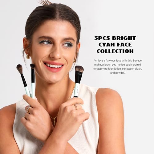 Jessup Double Sided Makeup Brushes Set T502 Bundled with Makeup Sponge Set SP013