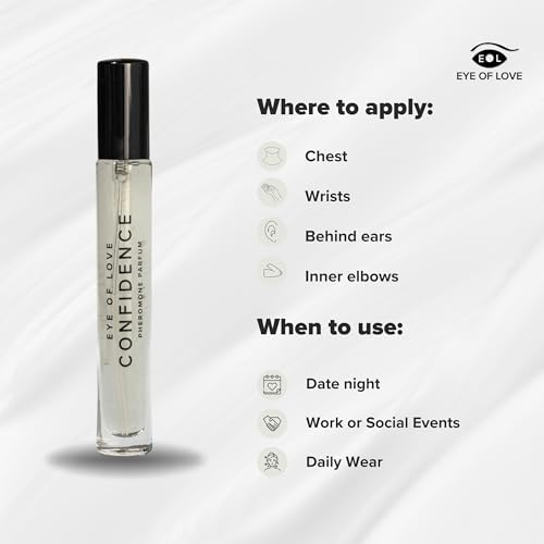 Confidence Pheromone Cologne for Men 10ml Travel Size Citrus Musk Parfum