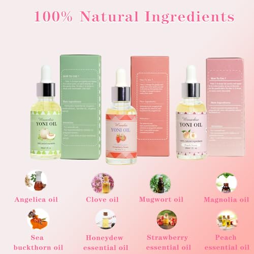 Yoni Oil for Women Set of 9 - Natural Feminine Oil Deodorant & Moisturizer