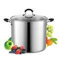 Cook N Home 12 Quart Stainless Steel Stock Pot with Lid – 18/10, Induction Compatible