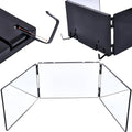 Hamilton Hills Adjustable Trifold Mirror - 360 Degree 3-Way Barber Mirror for Hanging or Wall Mounting - Triple-Section Panel for Haircuts, Braiding, and Makeup - for Personal Grooming in Bathroom
