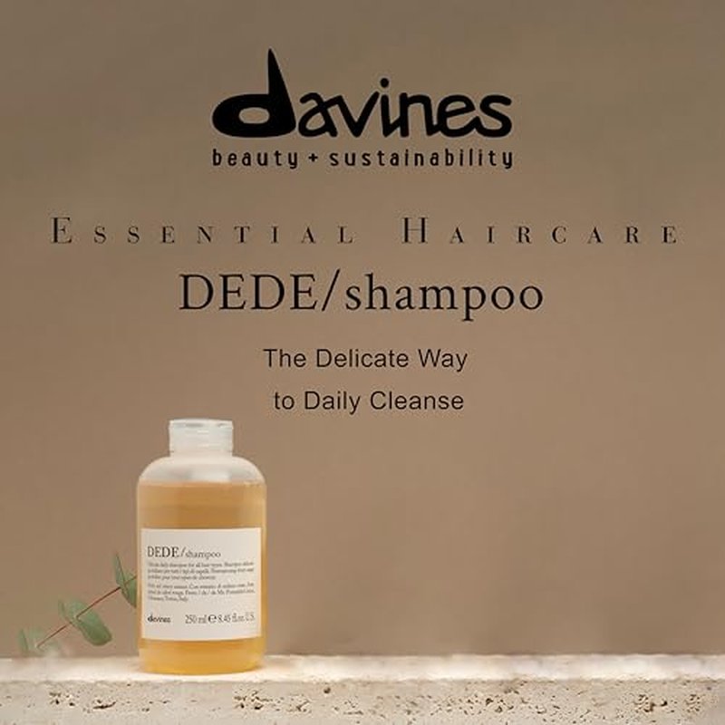 Davines DEDE Shampoo, Delicate Soft Lather Daily Cleanser for Medium Fine & Fine Hair - Gently Removes Impurities to Make Hair Light, Shiny, and Soft with Red Celery Extract, 8.45 Fl Oz