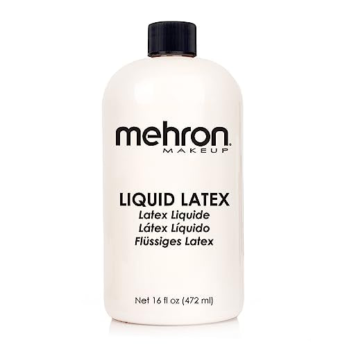 Mehron Makeup Liquid Latex Clear 16 oz - Special FX Adhesive & Texture Creator