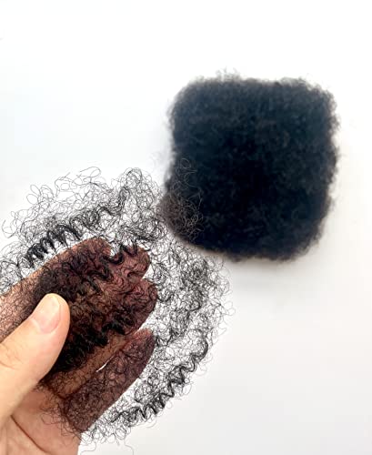 Afro Kinky Human Hair Extensions 16 Inch 60g for Dreadlocks & Braids - Black