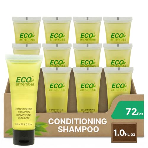 Eco Amenities 2-in-1 Conditioning Shampoo, Green Tea Travel Size - Pack of 72