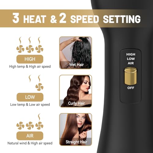 iMESA 4-in-1 Hot Air Brush Dryer Styler 1000W - Volumizer & Straightener