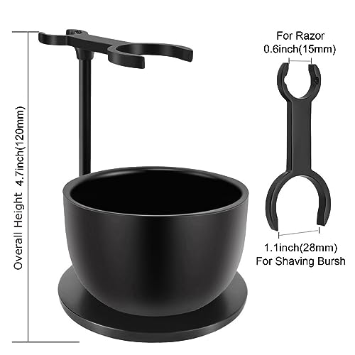 Men's Shaving Kit with Black Razor Stand & Premium Brush - Grooming Set