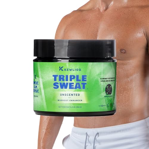 Kewlioo Unscented Triple Sweat Enhancing Cream for Workouts – Hot Sweat Gel for Arms, Belly & Waist