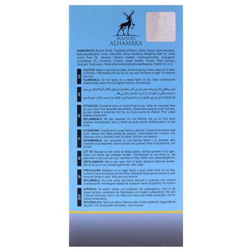 Unisex Jean Lowe Azure Eau de Parfum Spray - Maison Alhambra 3.4 oz